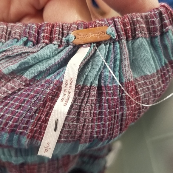 Free People Vivi smocked striped off shoulder top - Picture 6 of 11